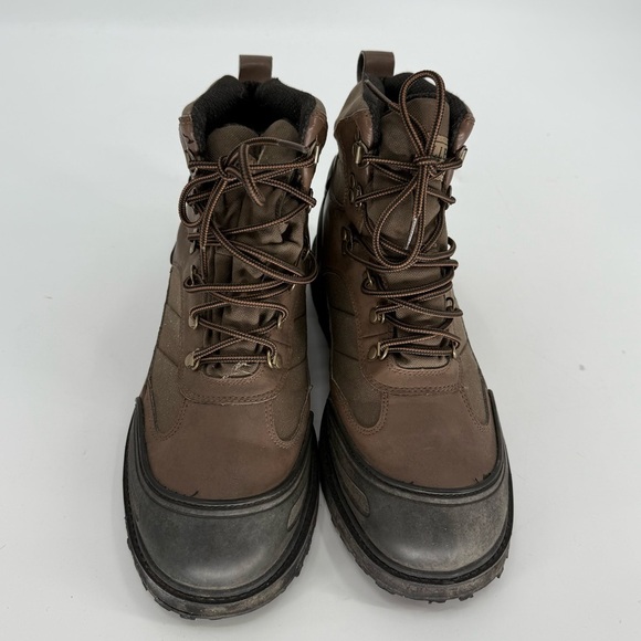 LL Bean Brown Lace Up Hiking Trail Boots Shoes Men's Size 12 Wide Leather - Picture 5 of 6